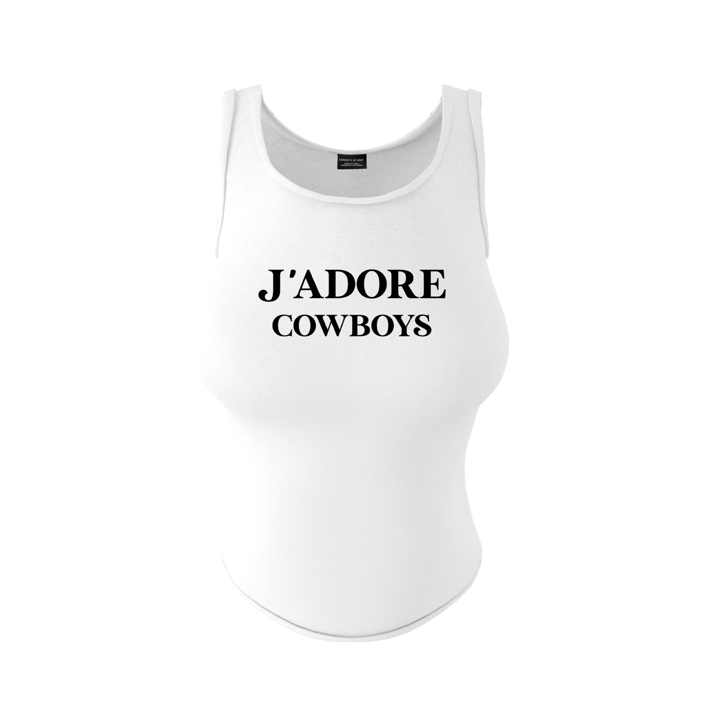 J'ADORE COWBOYS TANK - WHITE