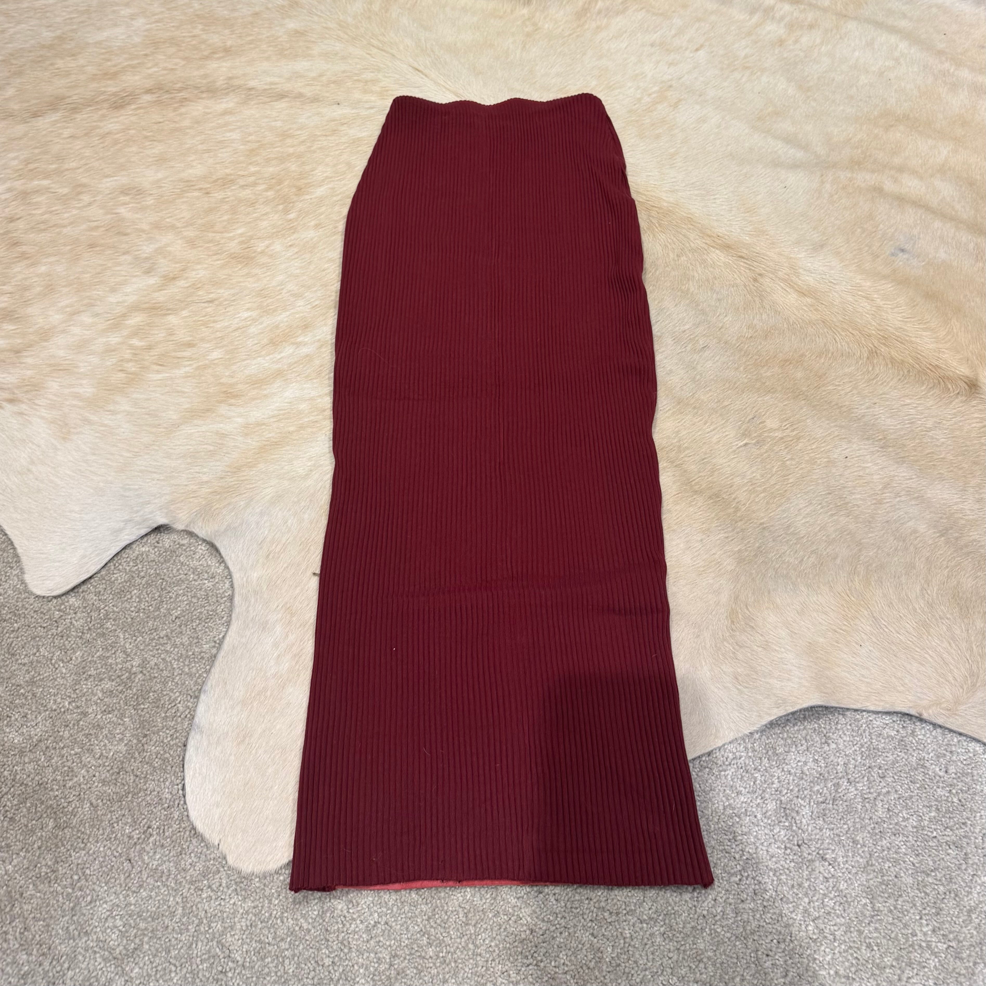 LEATHER KNIT TUBE SKIRT