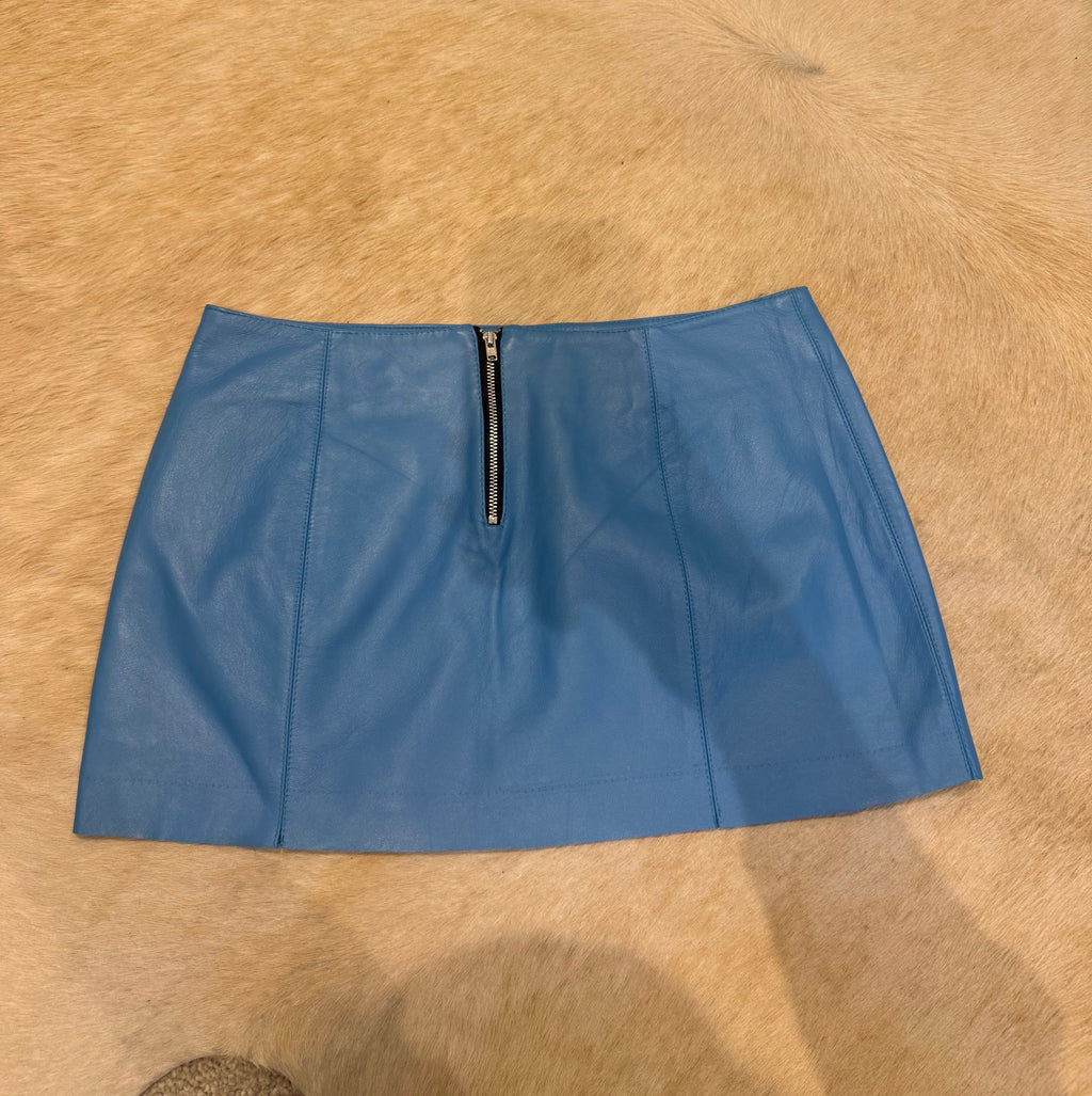 LEATHER MINI SKIRT