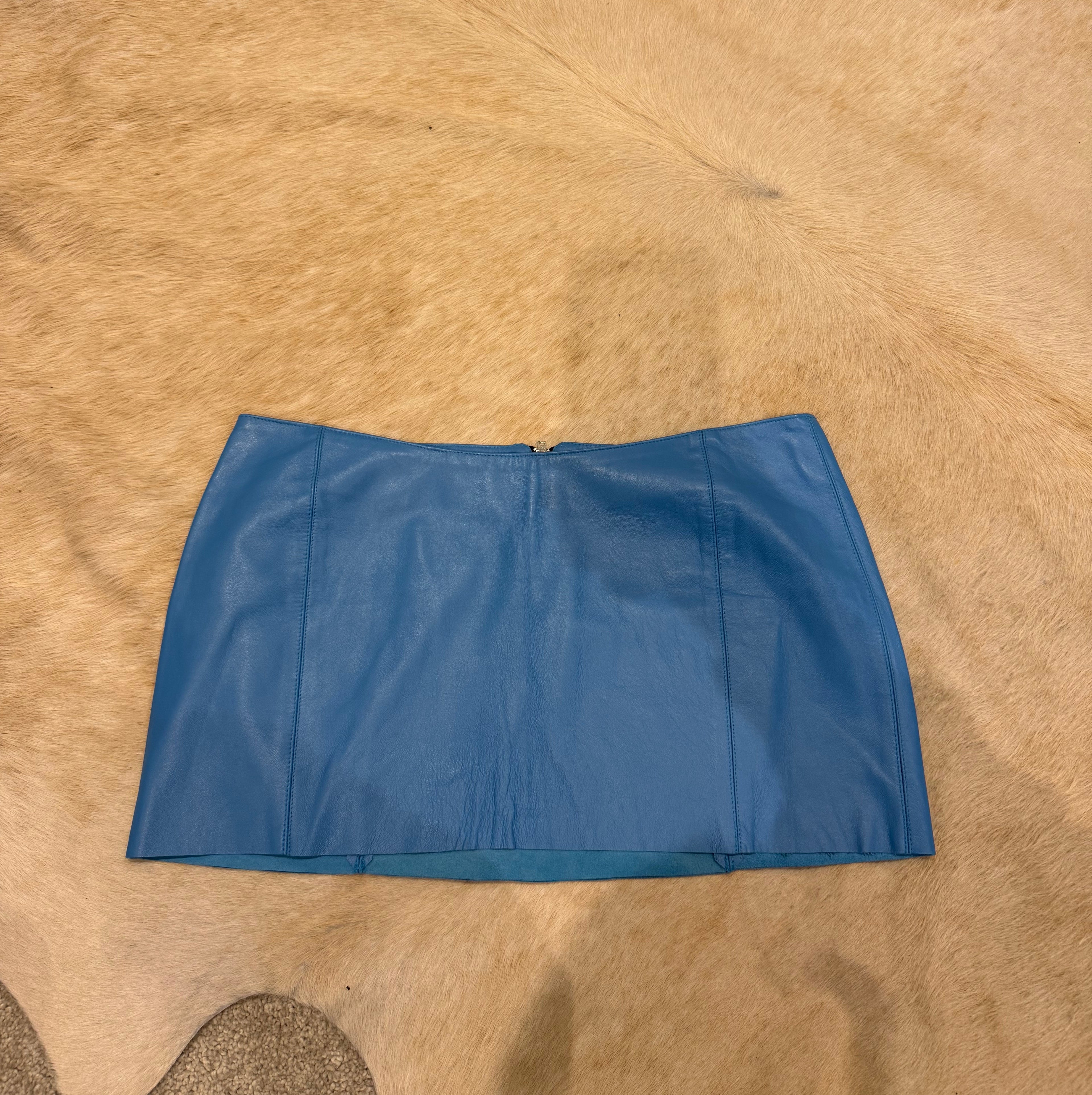 LEATHER MINI SKIRT