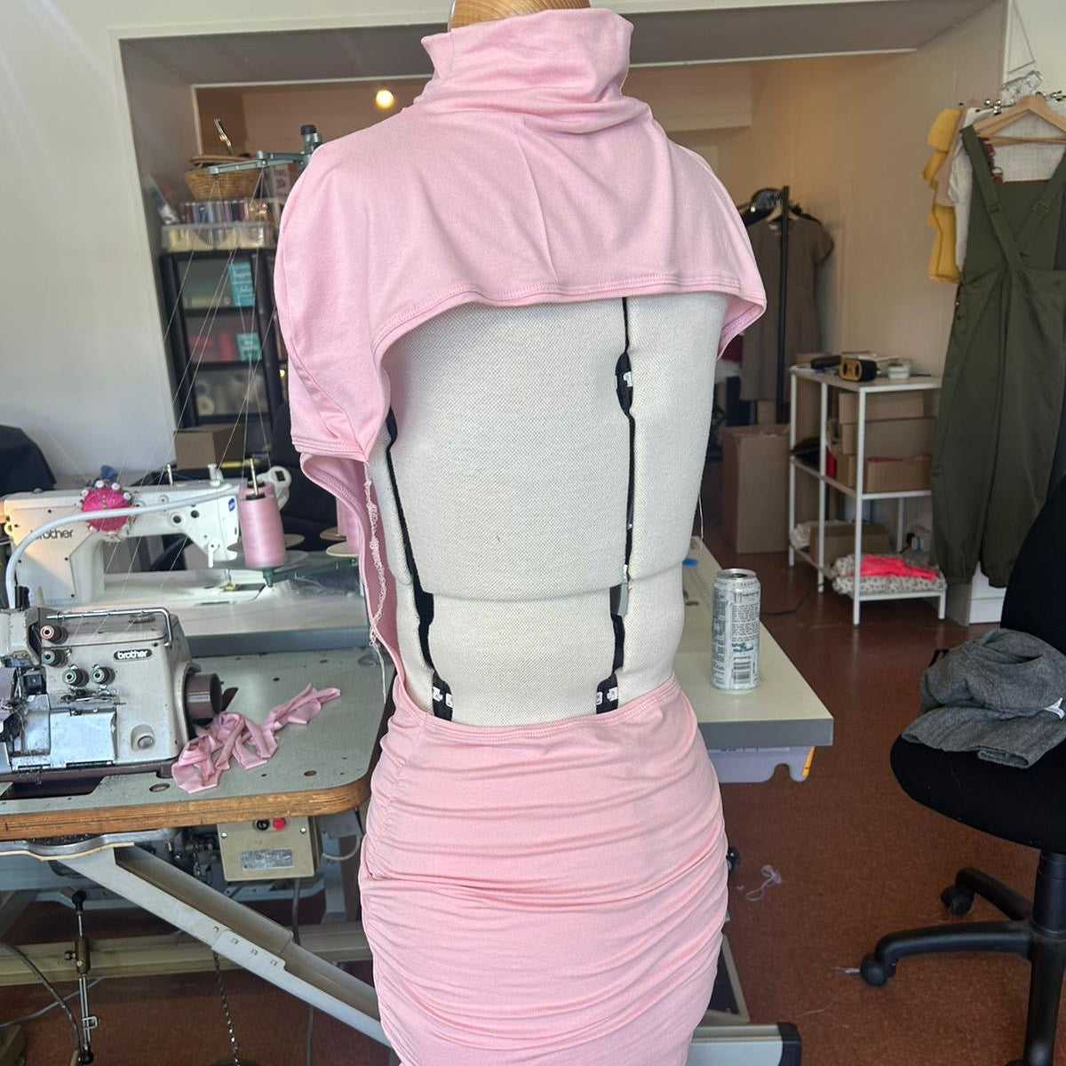 PINK BACKLESS DRESS