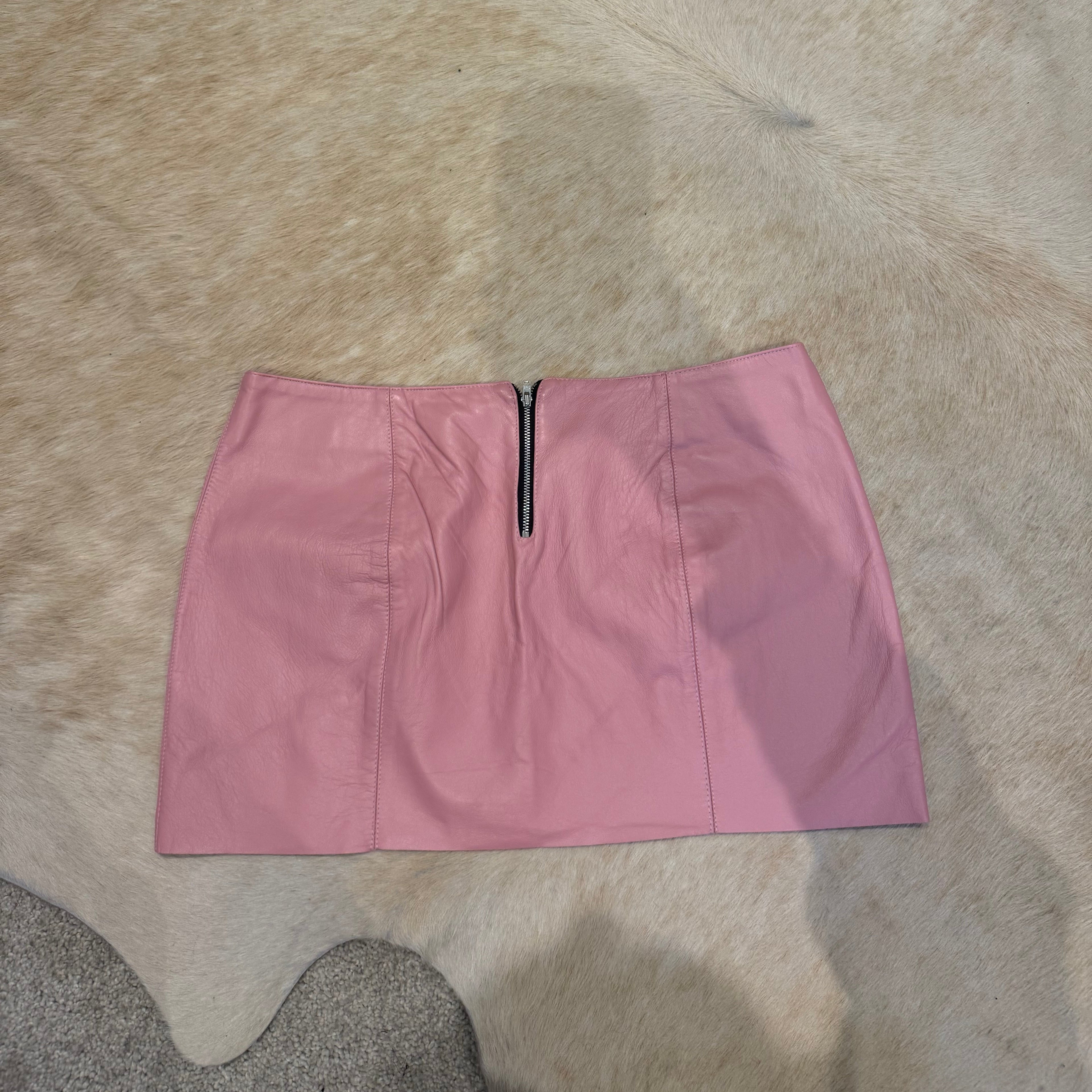 LEATHER MINI SKIRT