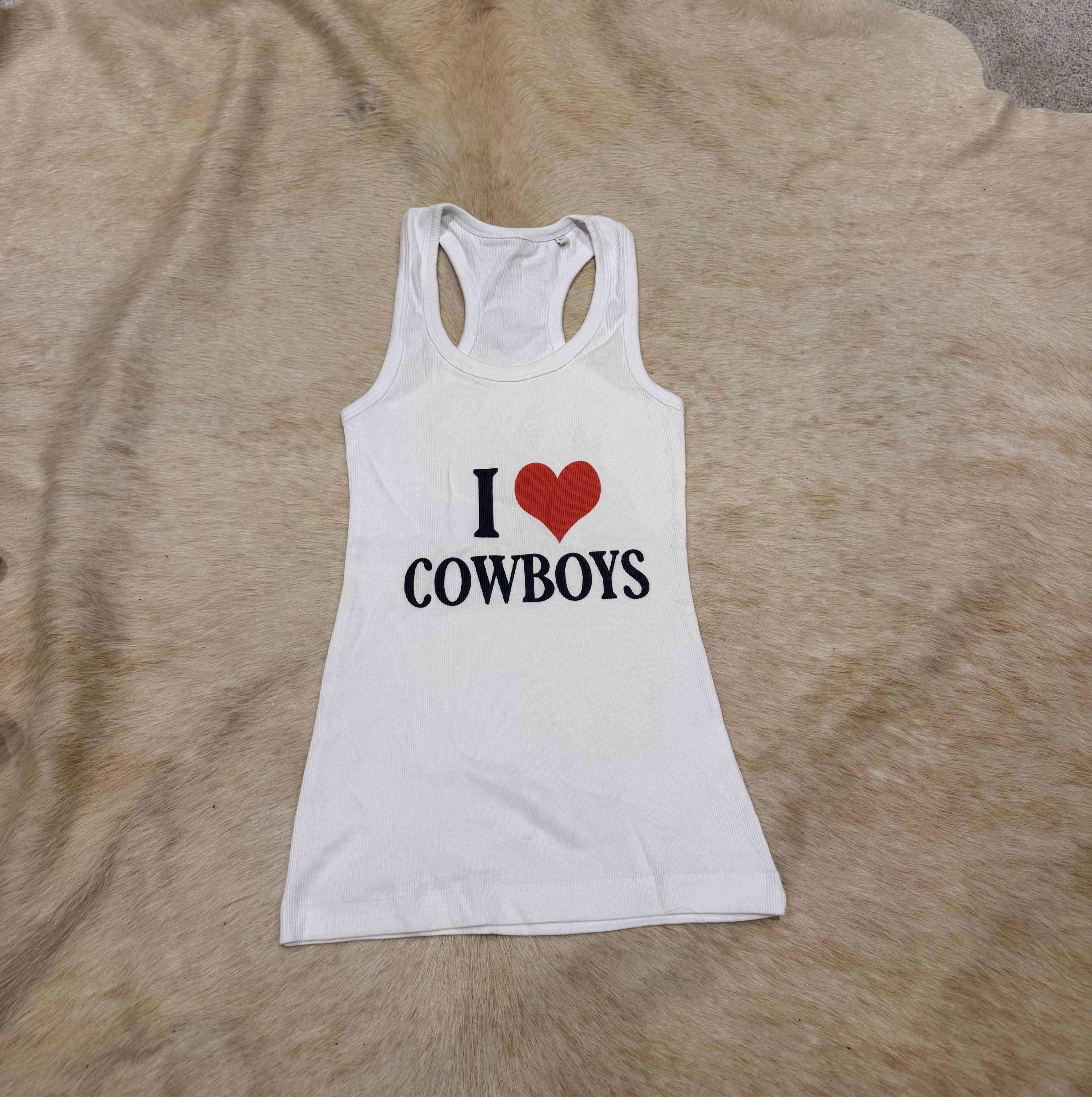I ♥️ COWBOYS RIBBED TANK
