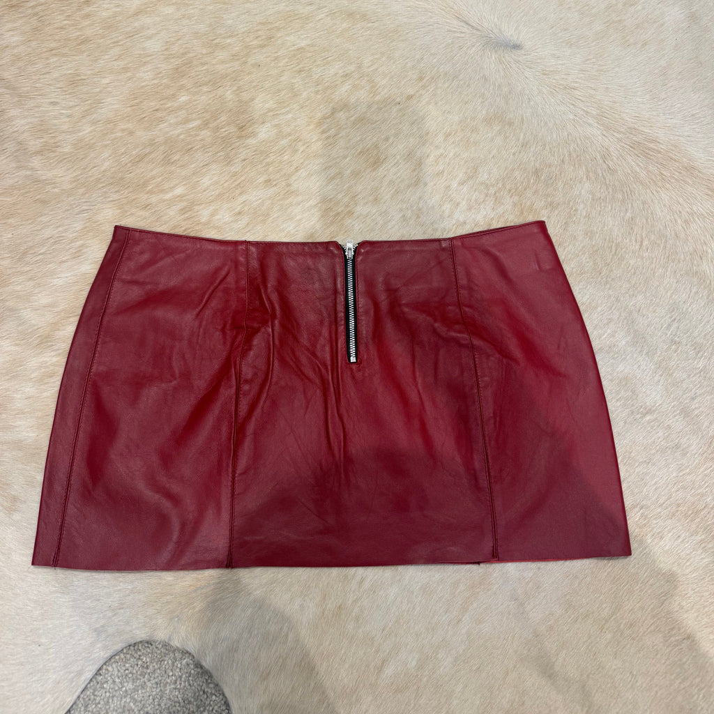 LEATHER MINI SKIRT