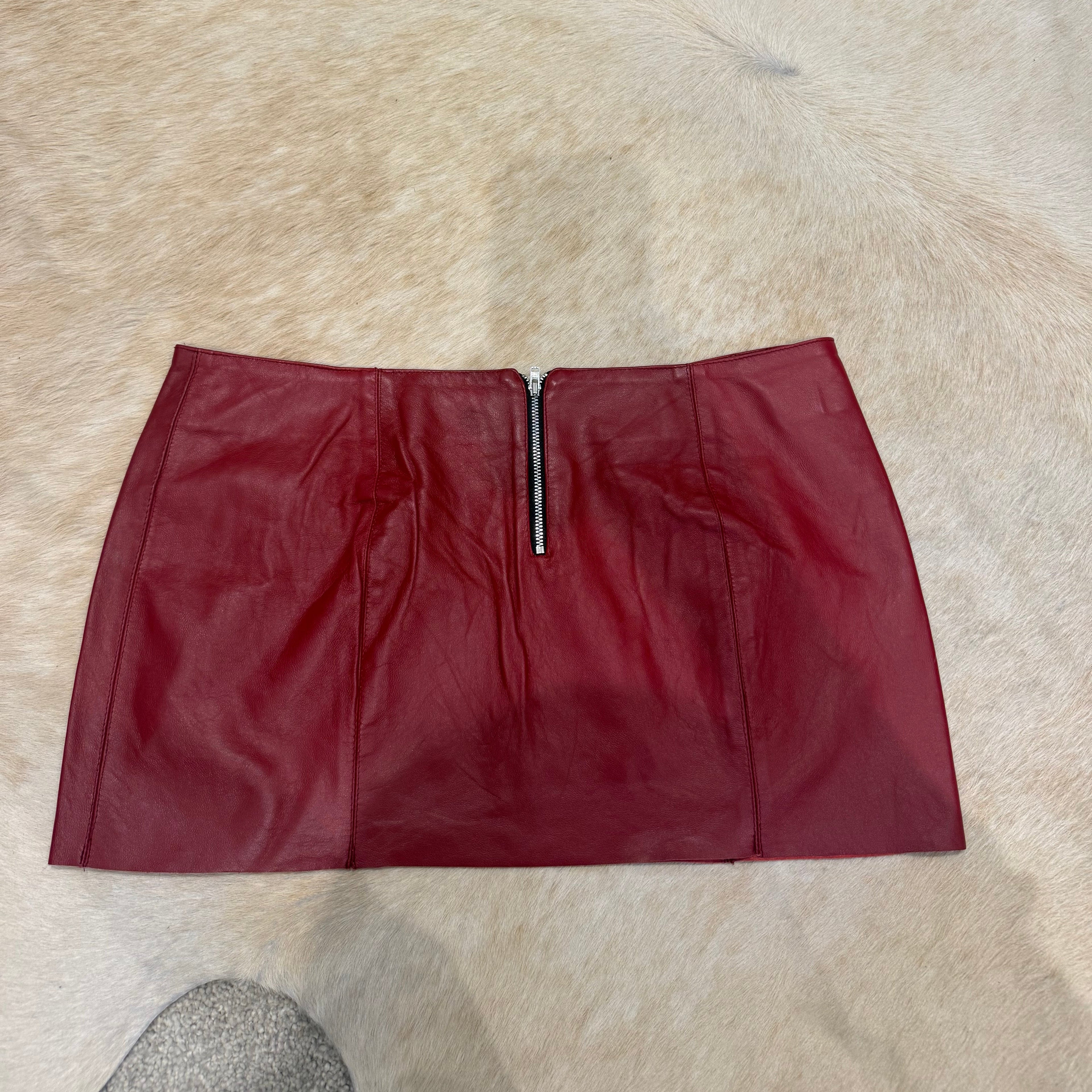 LEATHER MINI SKIRT