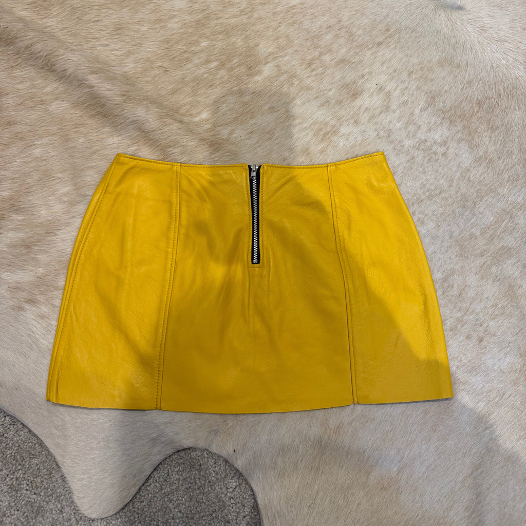 LEATHER MINI SKIRT