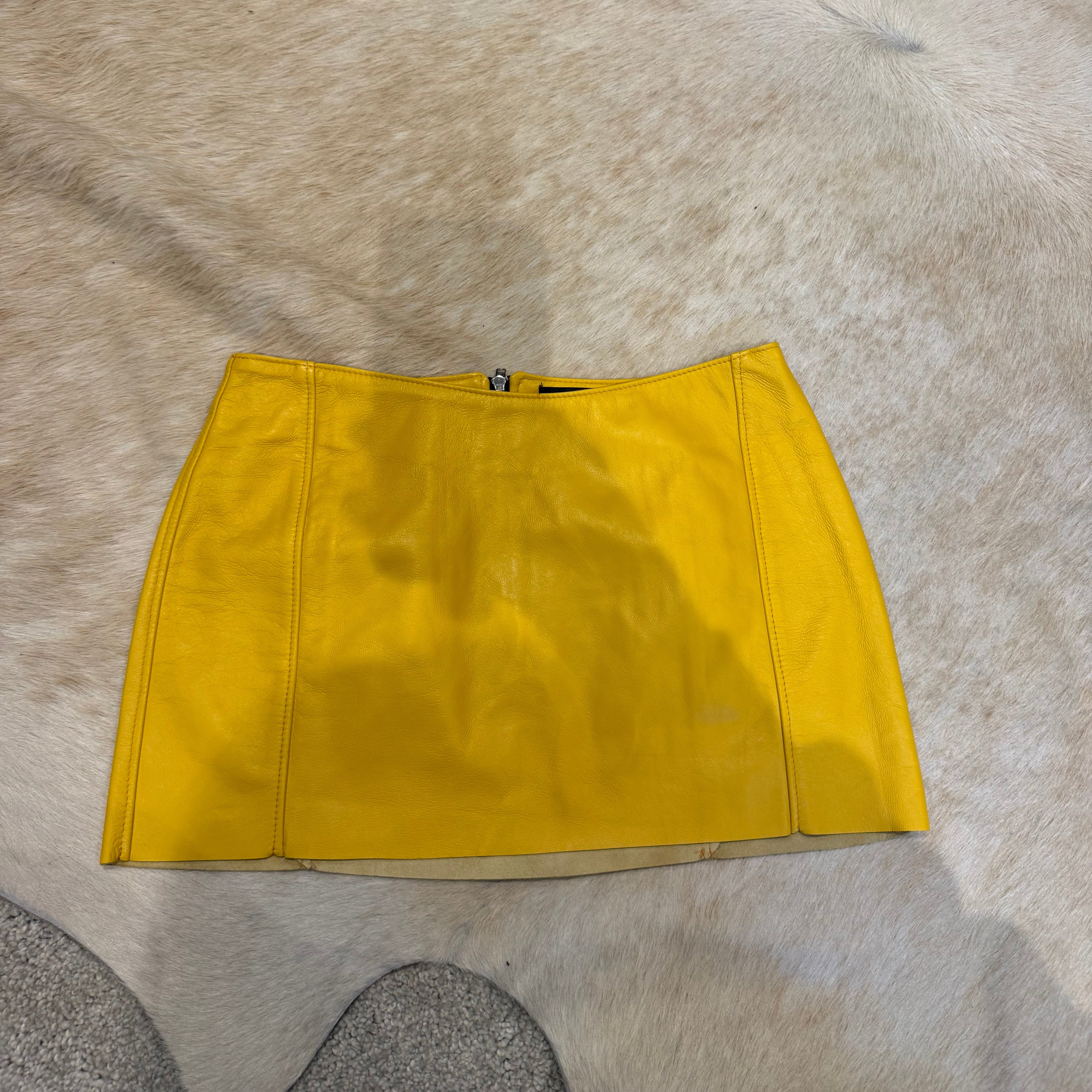 LEATHER MINI SKIRT