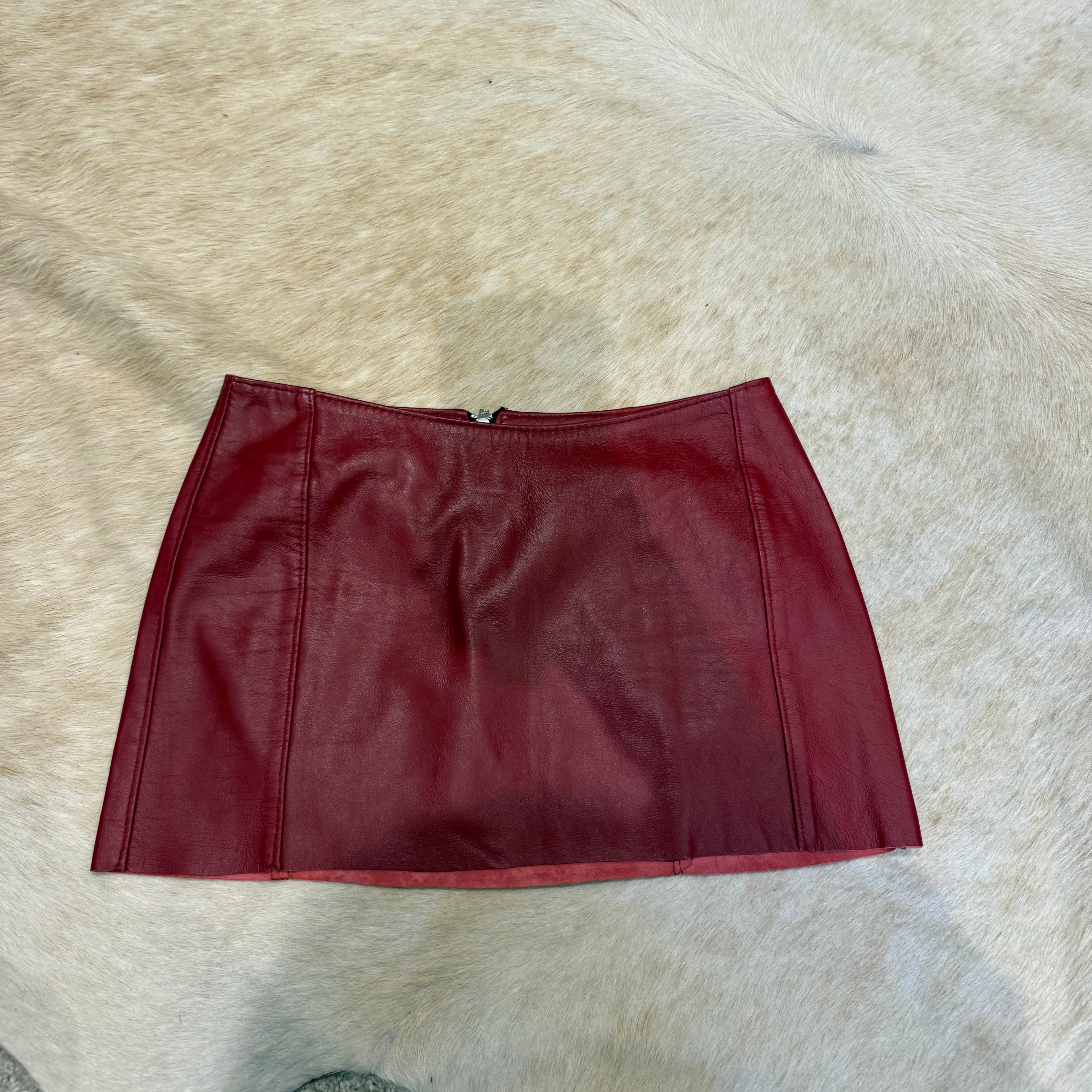 LEATHER MINI SKIRT