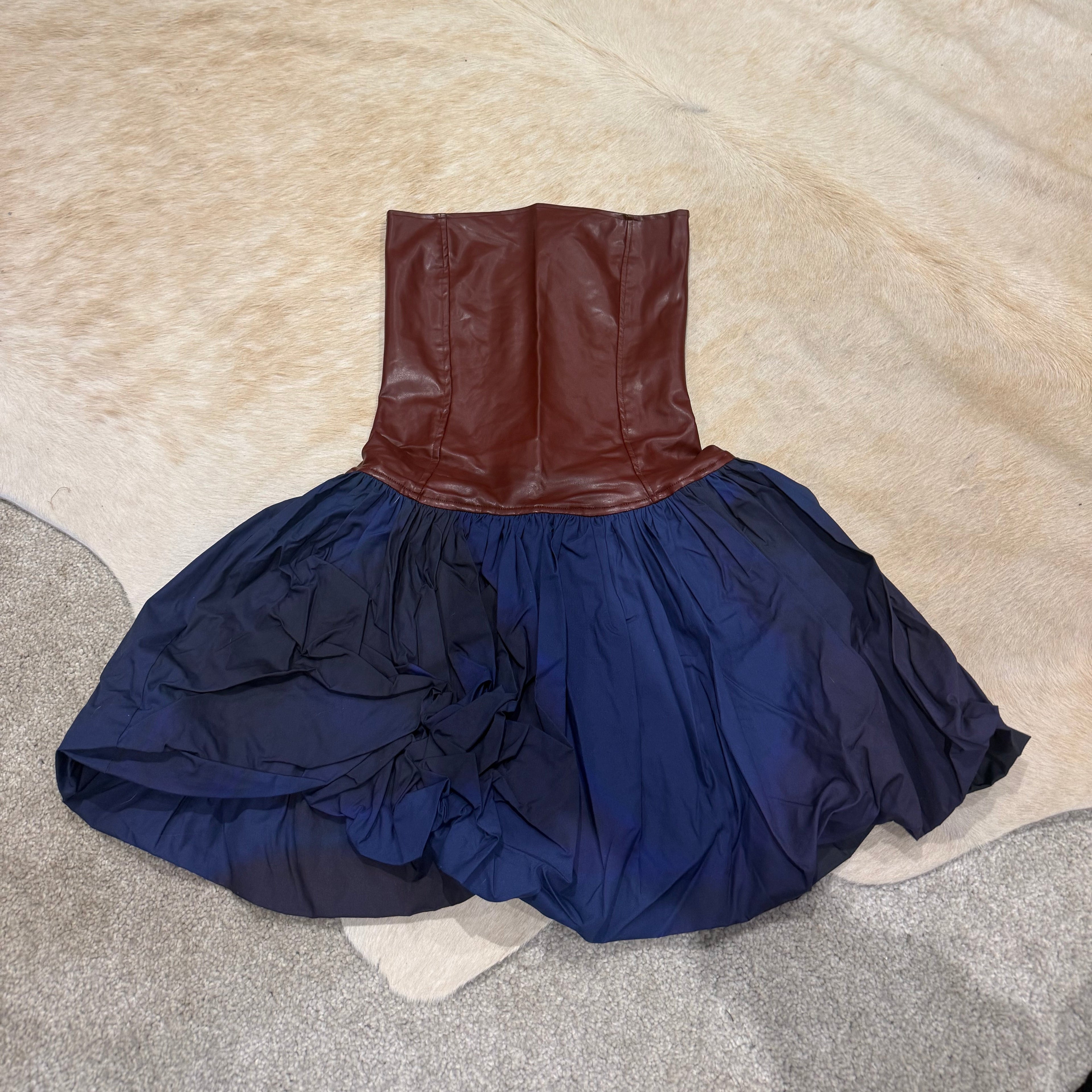 LEATHER BUBBLE DRESS