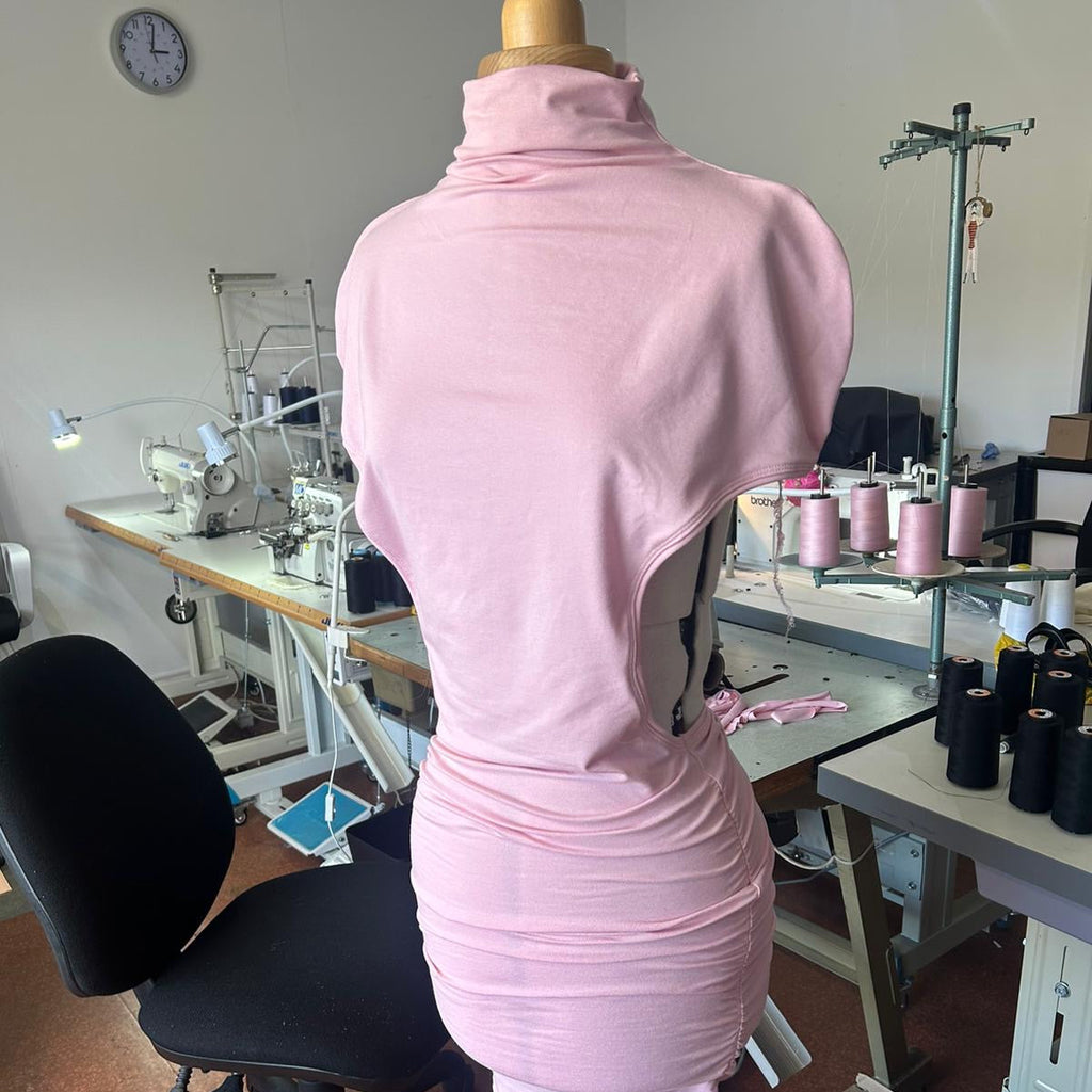 PINK BACKLESS DRESS