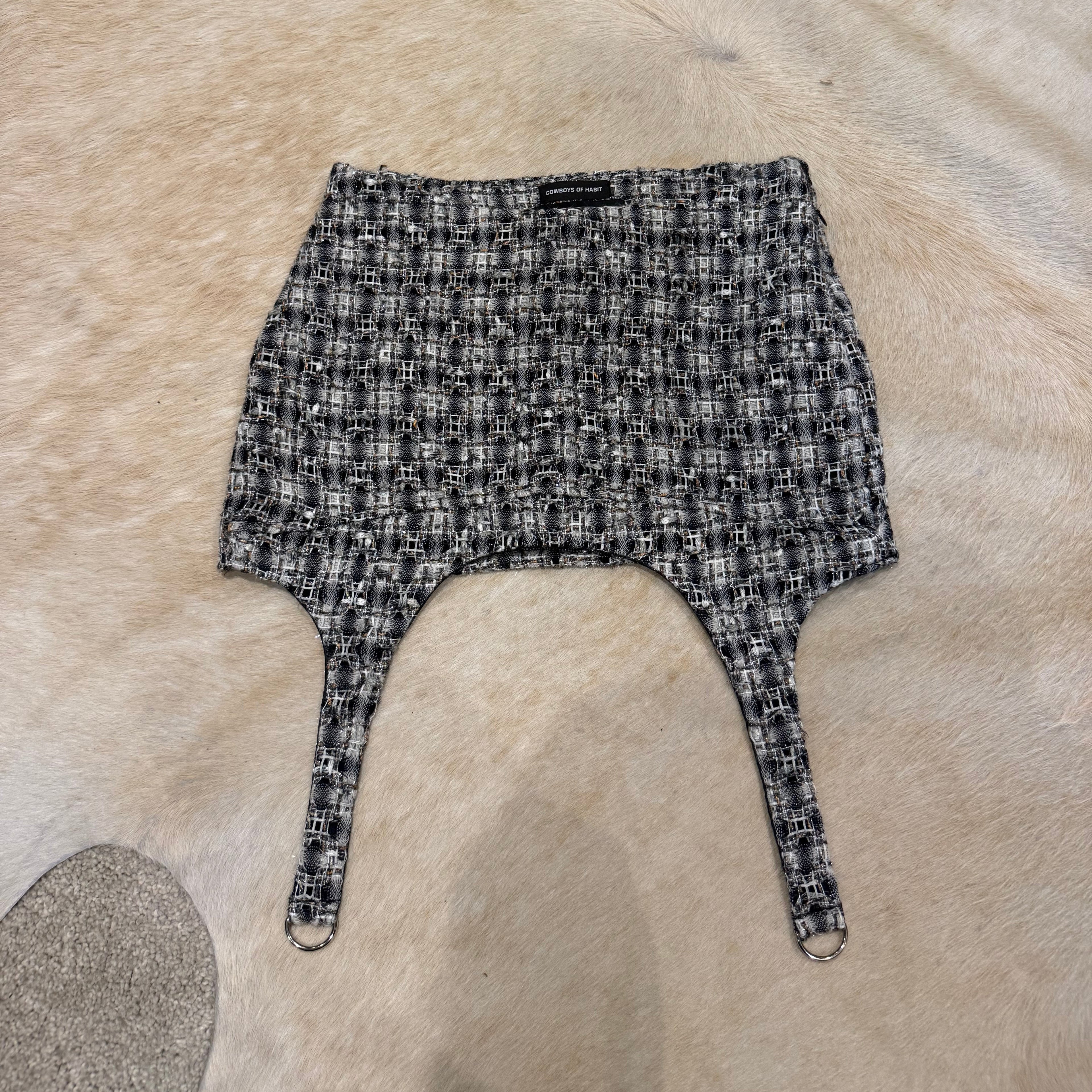 TWEED SUSPENDER SKIRT