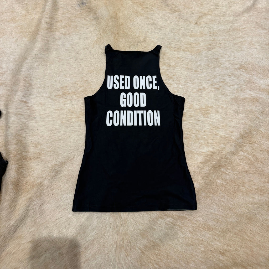 USED ONCE TANK (logo on back)
