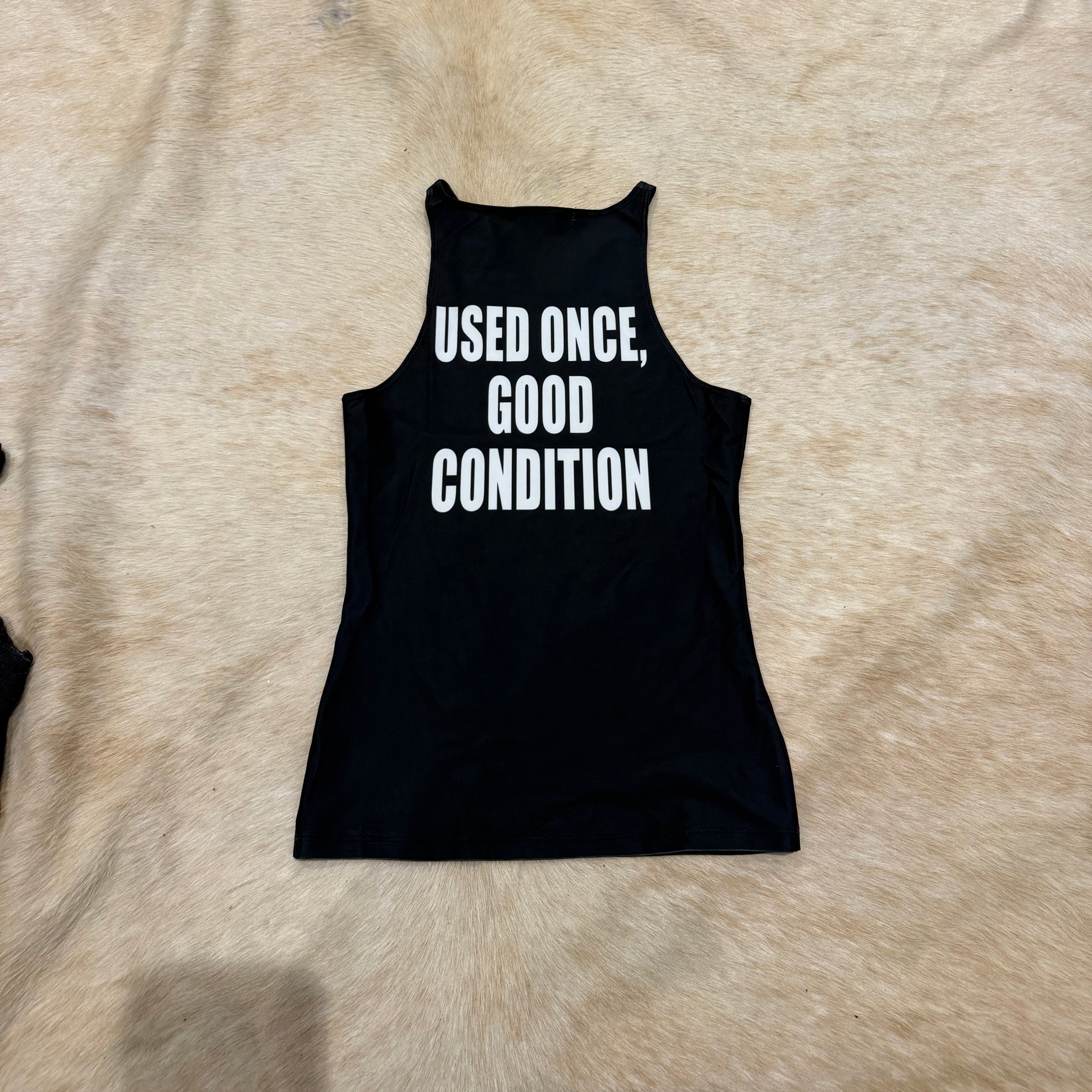 USED ONCE TANK (logo on back)