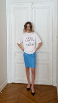 BLUE SAMANTHA SKIRT