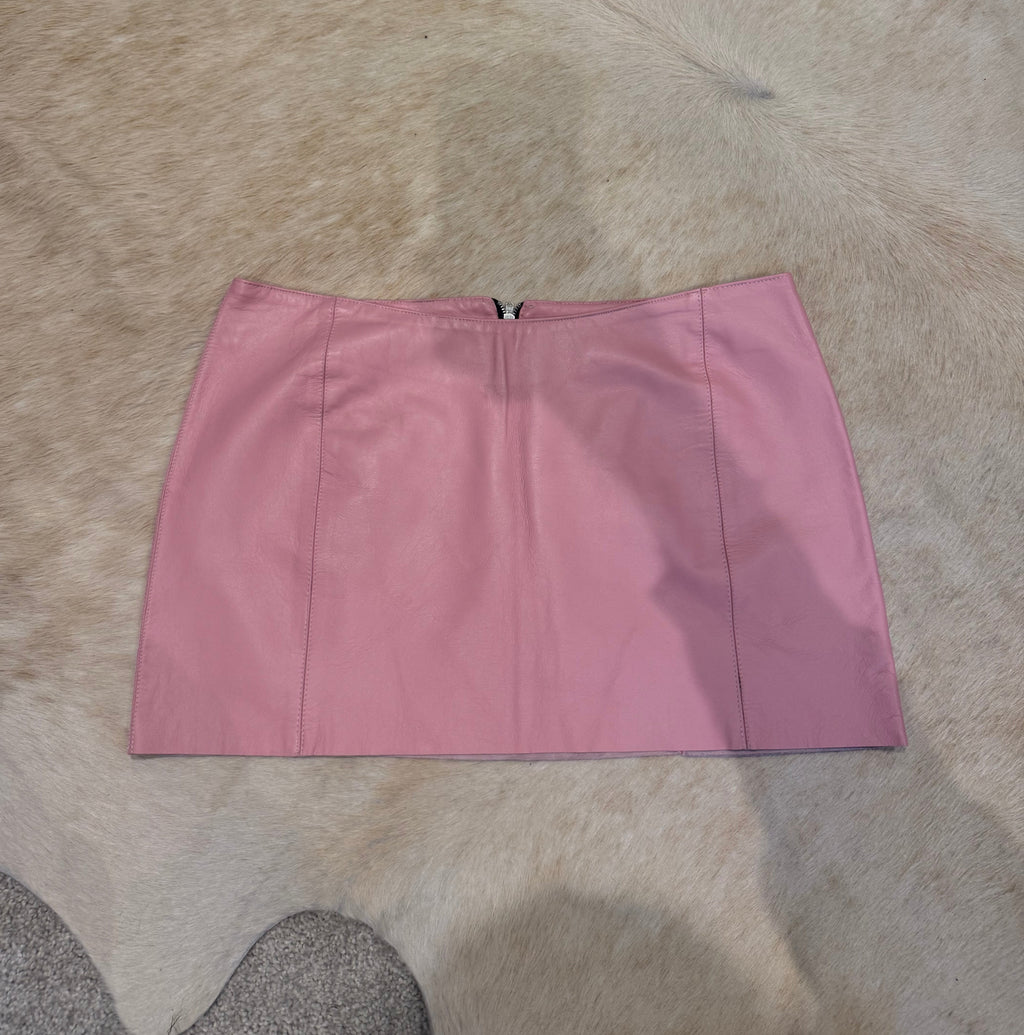 LEATHER MINI SKIRT