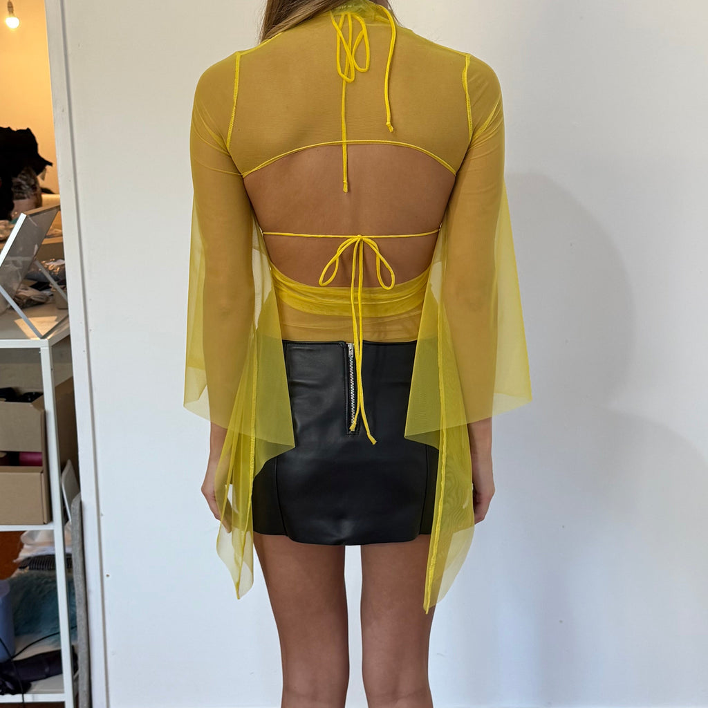 TULLE TOP WITH BRA