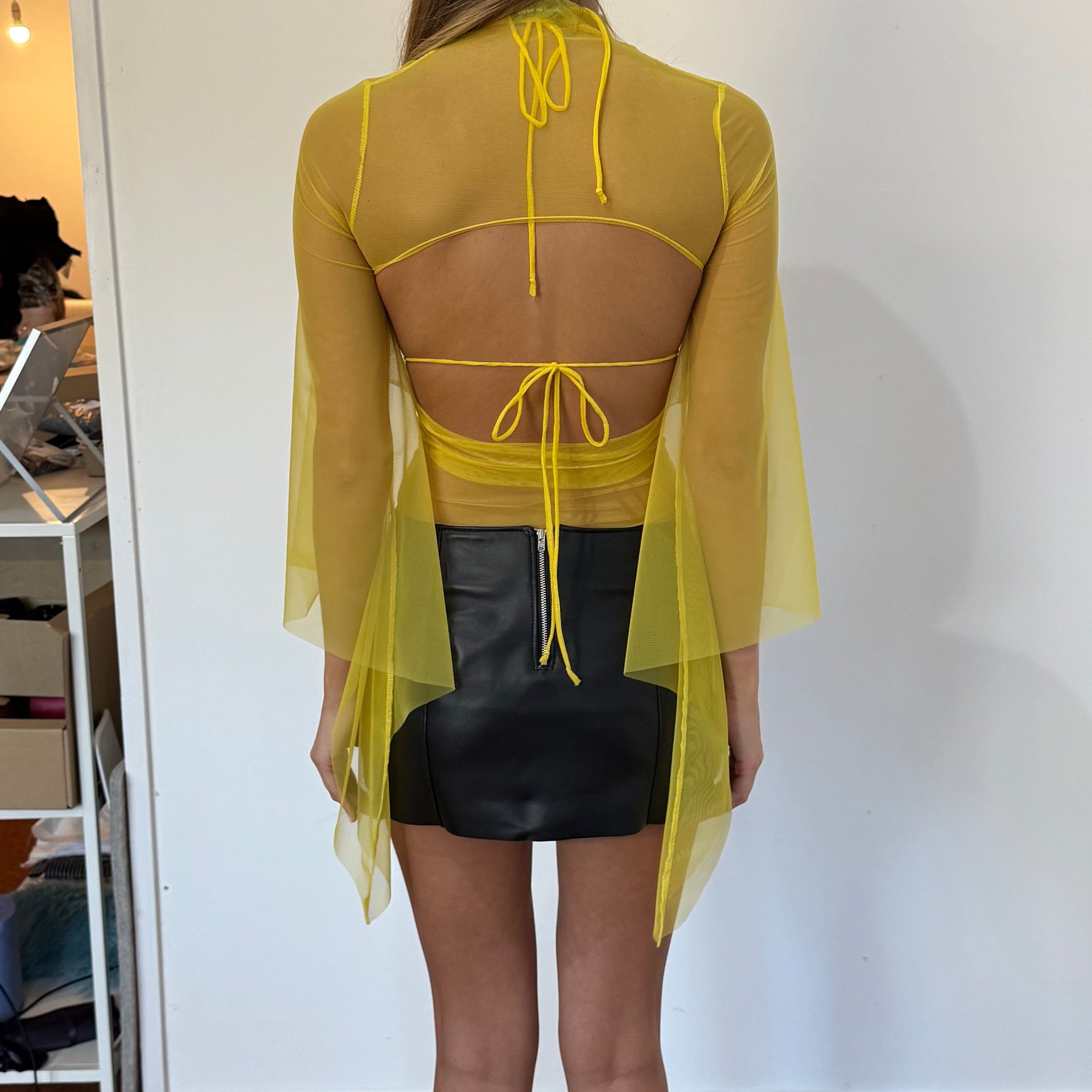 TULLE TOP WITH BRA