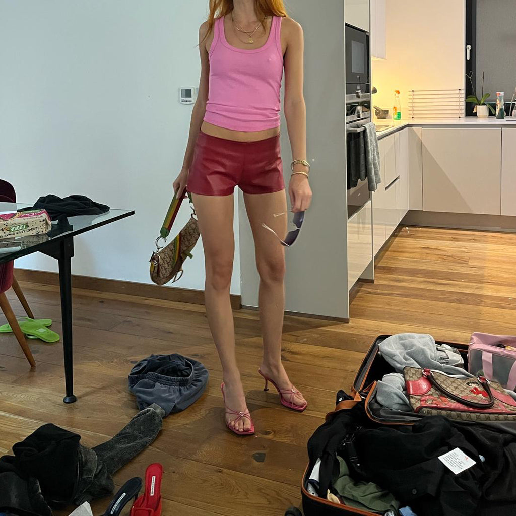 RED MINI SHORT
