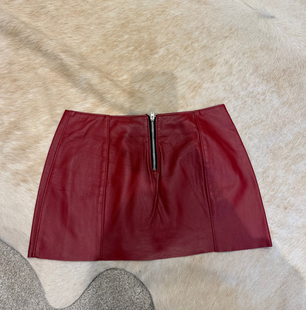 LEATHER MINI SKIRT