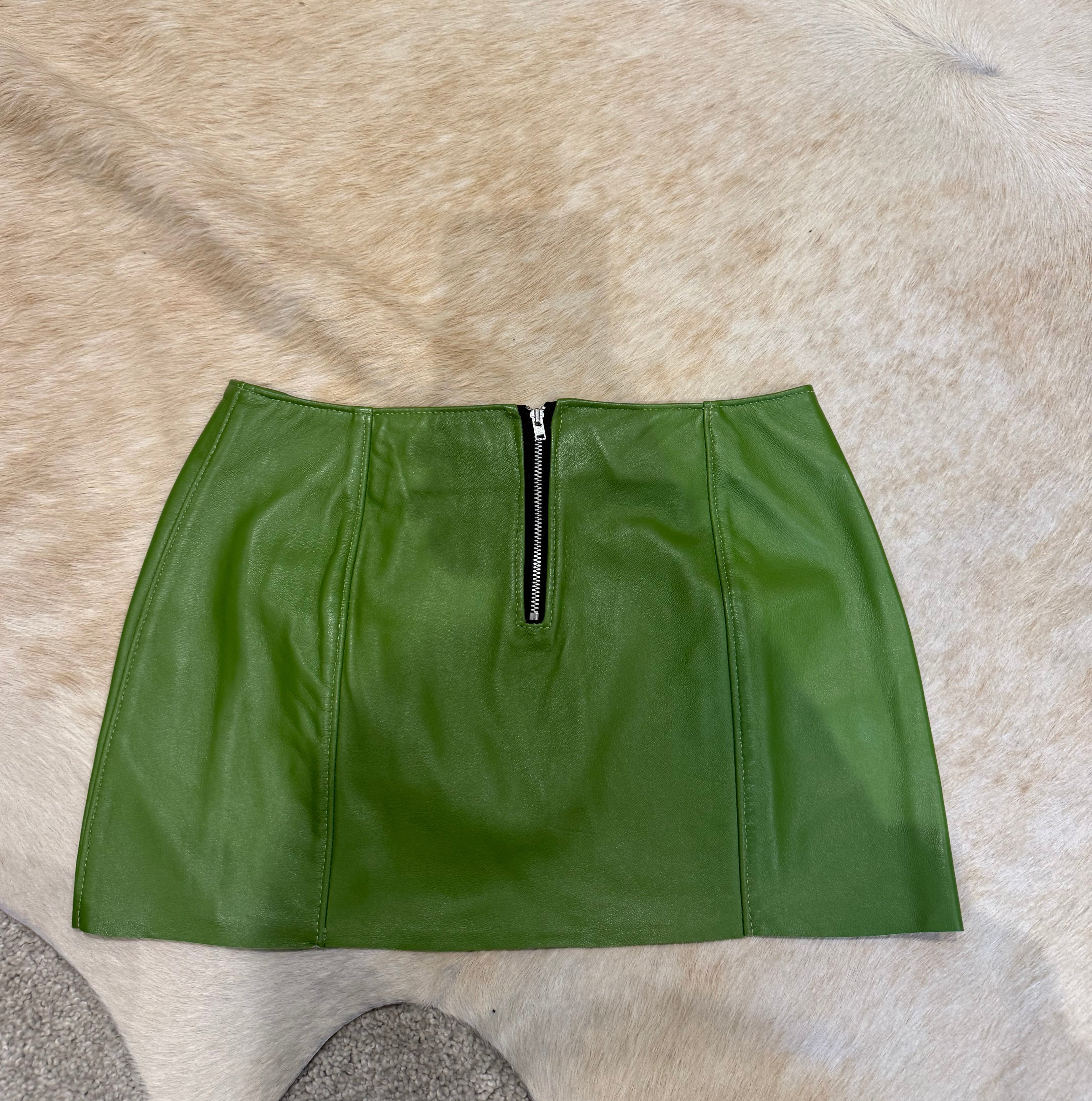 LEATHER MINI SKIRT