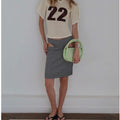 CUT OUT MIDI SKIRT