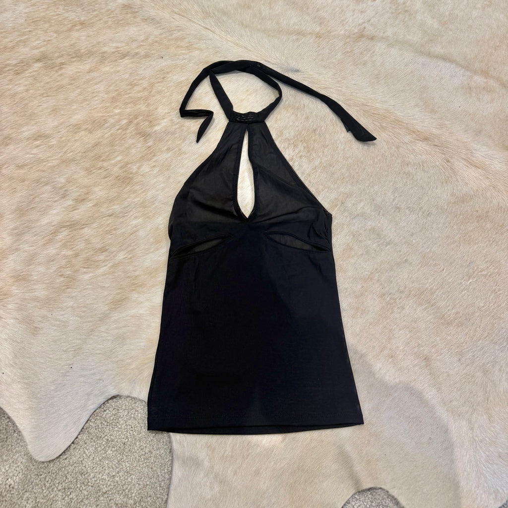 MESH CUT OUT HALTER