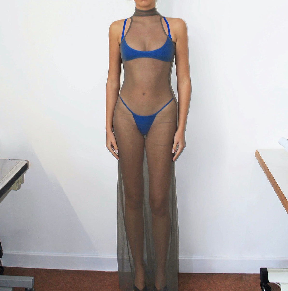 SHEER TULLE MAXI