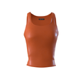 ORANGE FAUX LEATHER TANK