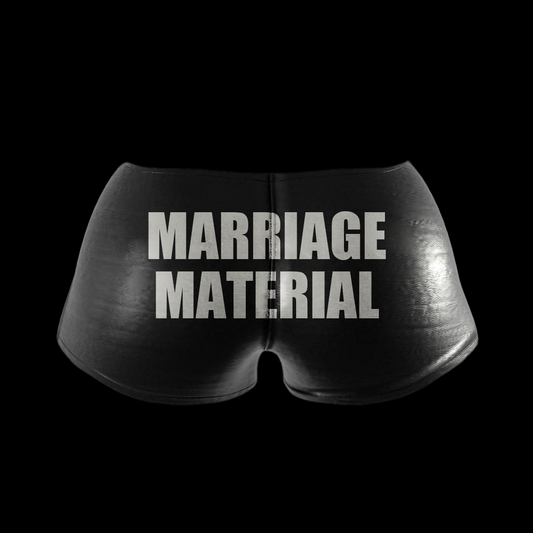 MARRIAGE MATERIAL MINI SHORTS