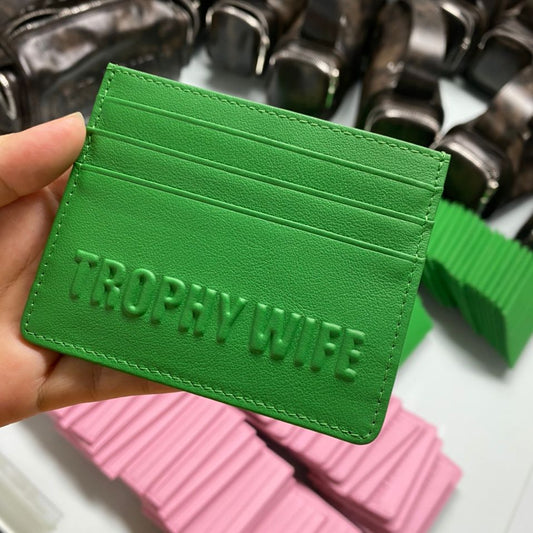 TROPHY WIFE CARDHOLDER (matte leather)