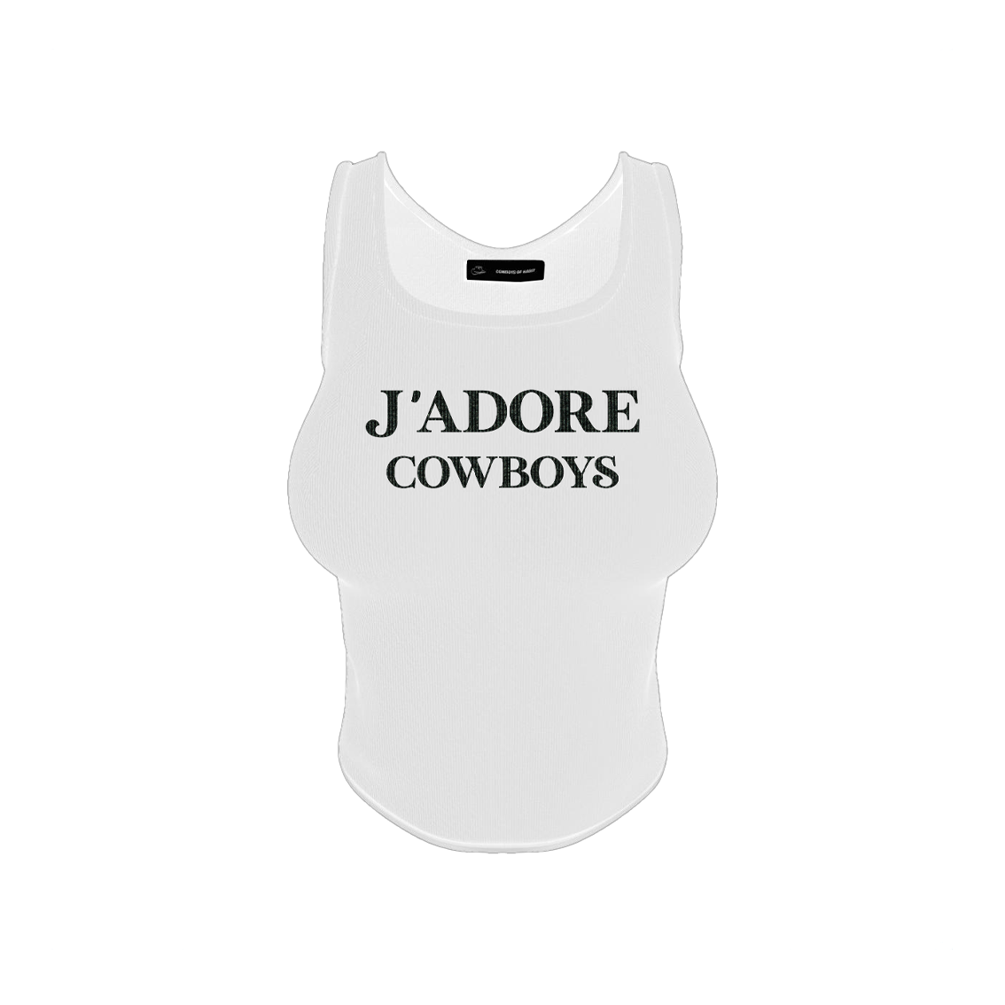 J'ADORE COWBOYS TANK - WHITE