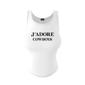 J'ADORE COWBOYS TANK - WHITE