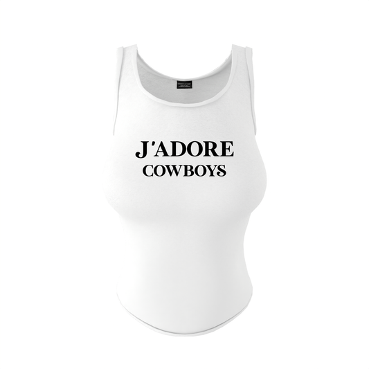 J'ADORE COWBOYS TANK - WHITE