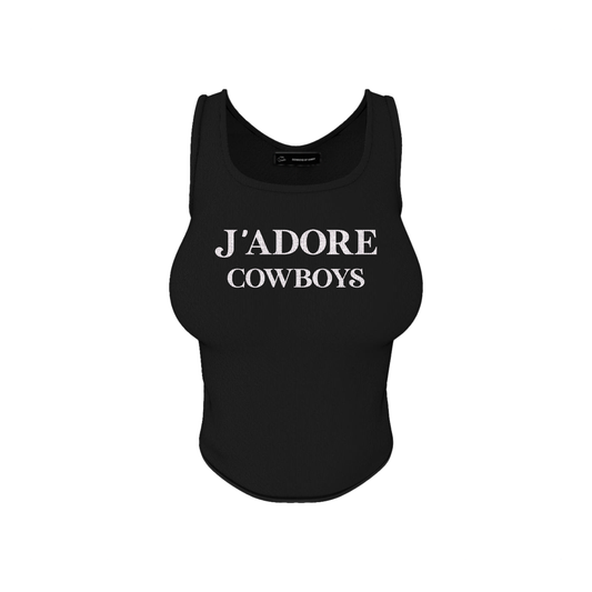 J'ADORE COWBOYS TANK - BLACK