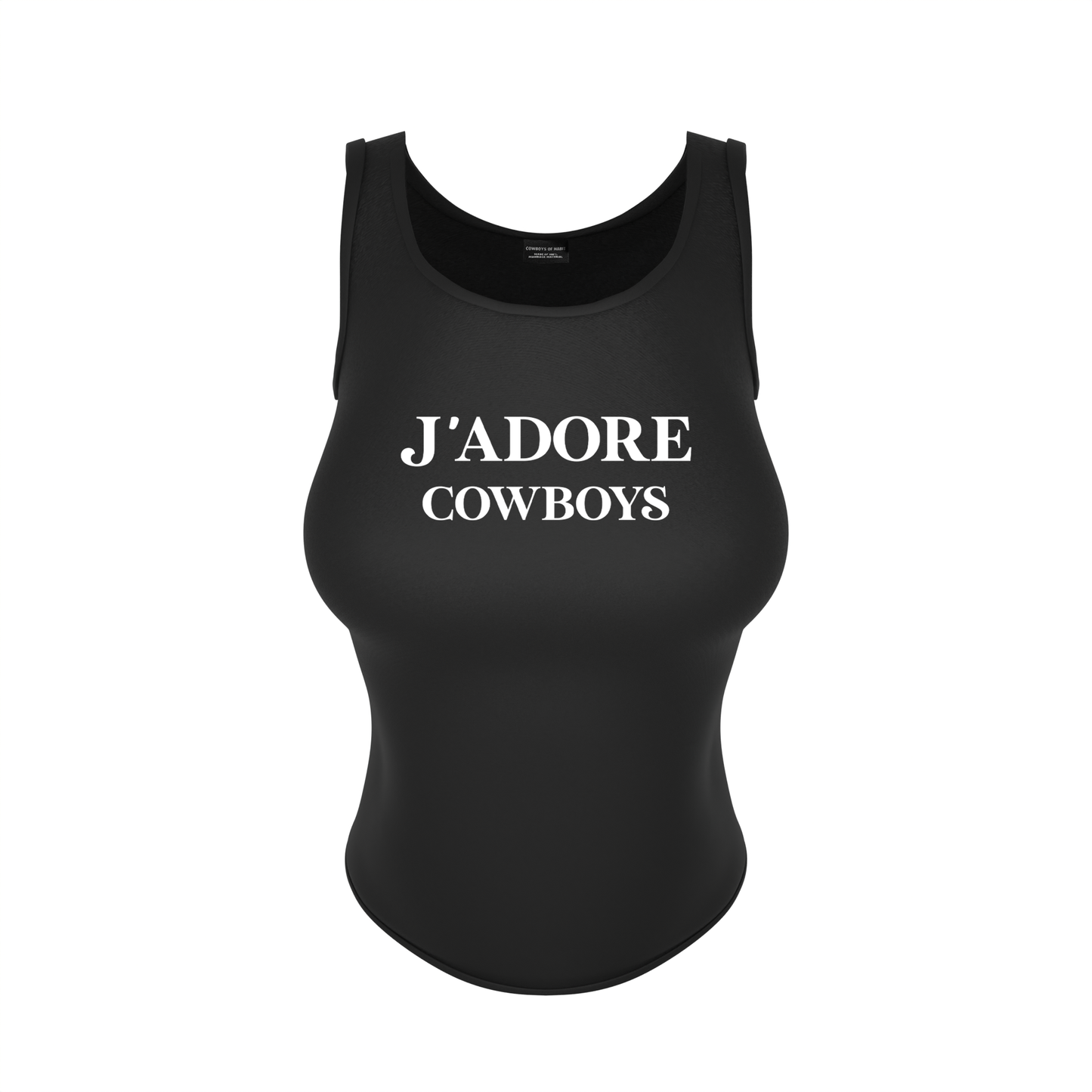 J'ADORE COWBOYS TANK - BLACK