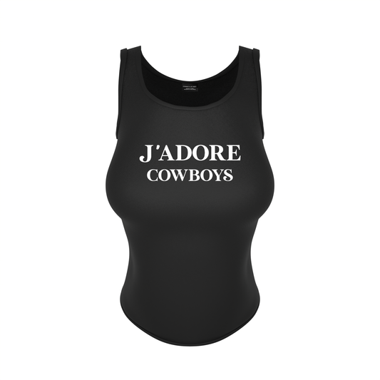 J'ADORE COWBOYS TANK - BLACK