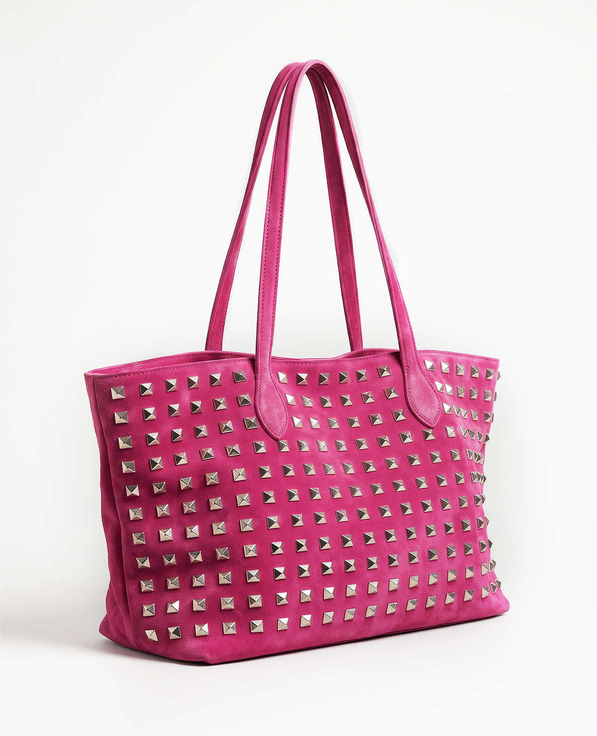 STUDDED SUEDE SHOPLIFTER