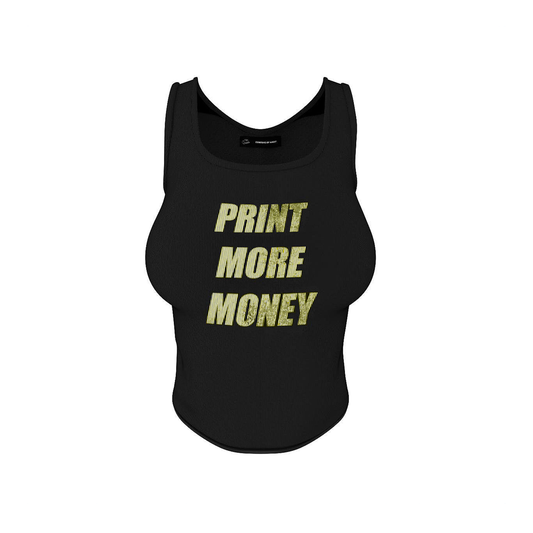 PRINT MORE MONEY RIBBED TANK